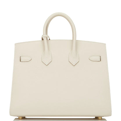 Hermès Birkin Sellier 25 Craie Epsom Gold Hardware