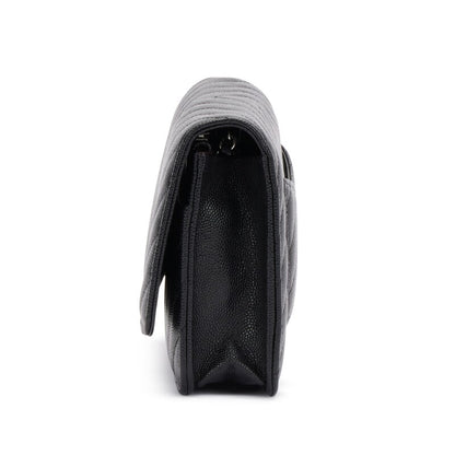 Black Caviar Chevron Wallet On Chain Sier Hardware