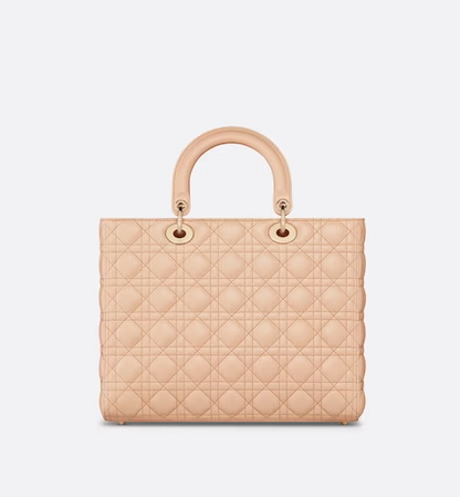LARGE LADY DIOR BAG Sand Pink