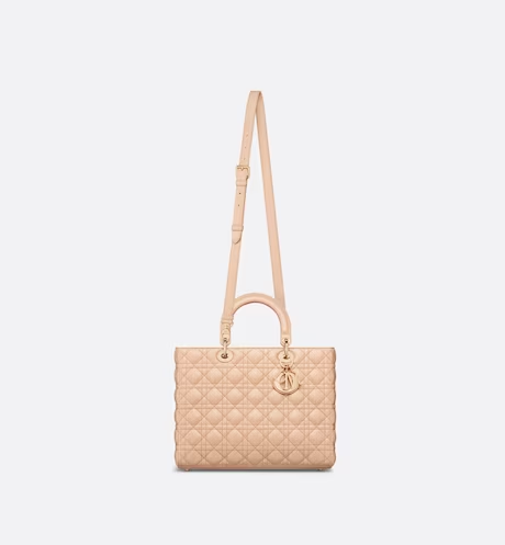LARGE LADY DIOR BAG Sand Pink