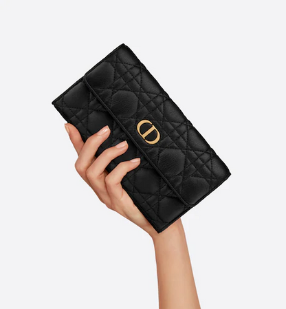 DIOR CARO WALLET Black