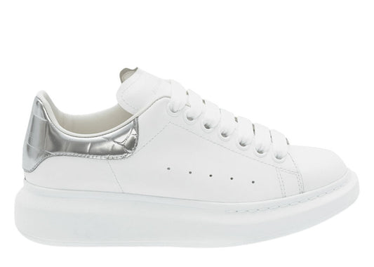Alexander McQueen Oversized Sneaker Silver Crocodile