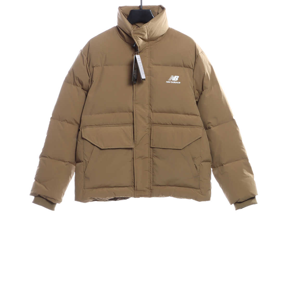 NEW BALANCE solid color large pocket down jacket