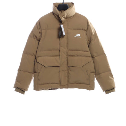NEW BALANCE solid color large pocket down jacket