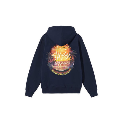 Stu$$y SS24 sunset palm tree scenic graphic print hoodie