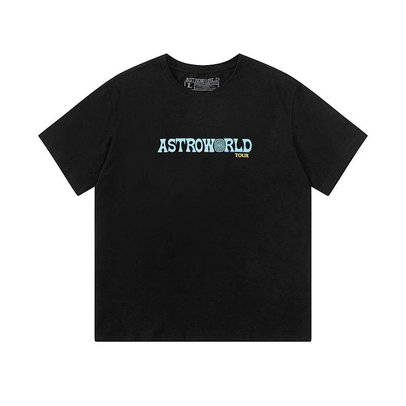Travis Scott Cactus Jack Astroworld portrait printing short sleeves