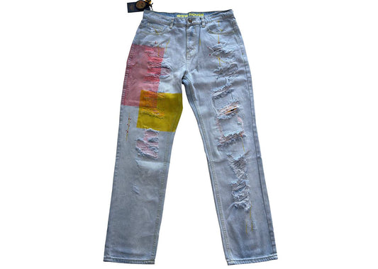 Drew House Teddy Bear Smiling Face Jeans