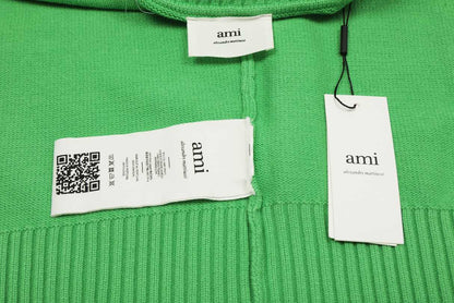 Am1 2024SS classic green jacquard big heart turtleneck sweater ETTZ2XCT