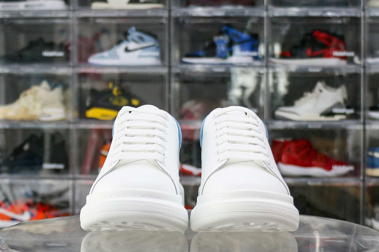 Alexander McQueen Oversized Sneaker White Ivory Blue