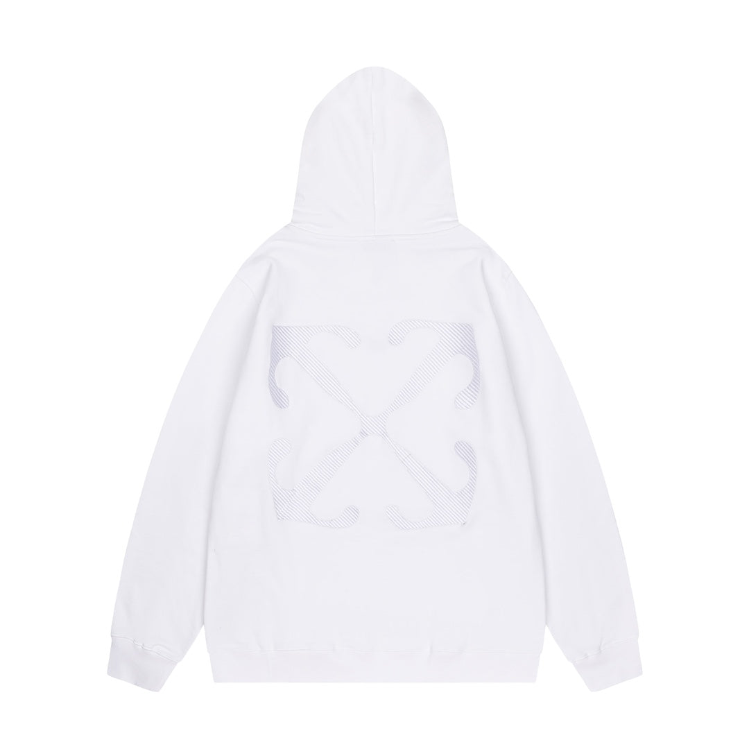 Off-White 24SS new embroidered scythe and arrow loose-fit hoodie