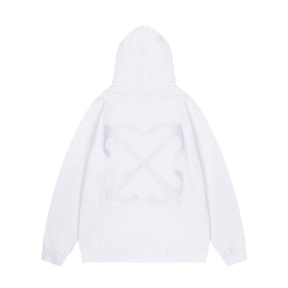 Off-White 24SS new embroidered scythe and arrow loose-fit hoodie