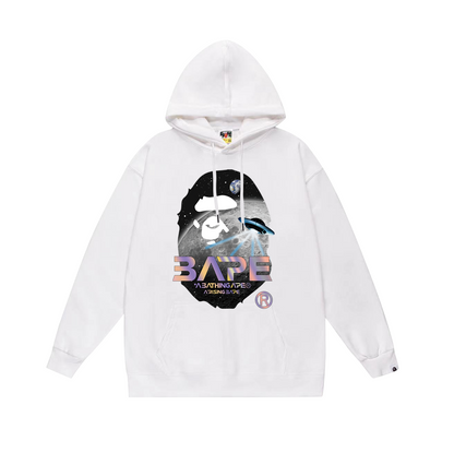 BAPE Mid-Autumn Moon and Autumn Scenery Ape Head UFO holographic logo hoodie