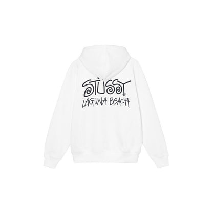 Stu$$y LAGUNA BEACH short-sleeve hoodie with script logo graphic print