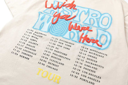 Travis Scott Letter lightning foam printing short sleeves