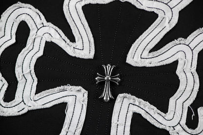 Chrome Hearts latest heavy-weight basic crewneck sweatshirt in black FZAFAO4O