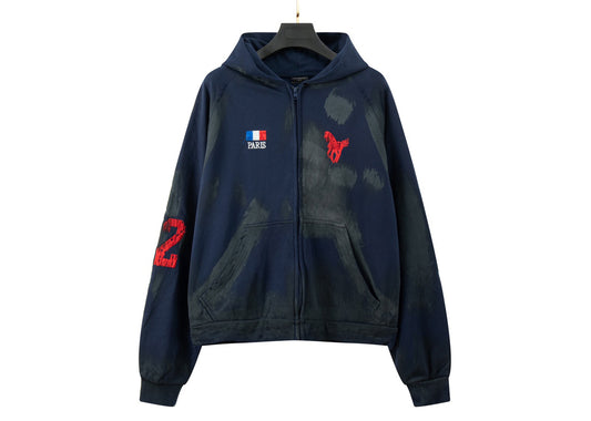 Balancig* Zip Up Hoodie Dark Navy