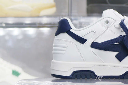 Off-White White Navy Blue Out Of Office Sneaker