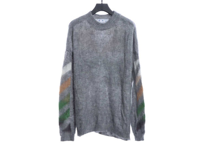 OFF WHITE Mohair Sweater Arrow Gradient
