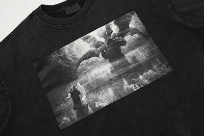 Fear Of God / Essentials vintage style giant angel seductive printing short sleeves