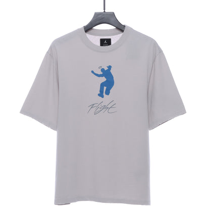 Aj UNION character letter print short sleeve