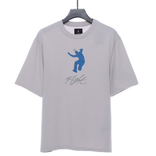 Aj UNION character letter print short sleeve