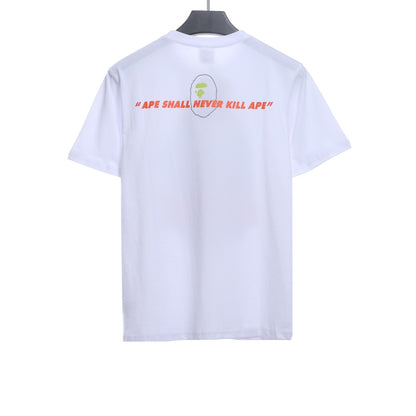 BAPE camouflage ape head pattern hit color letter printing short sleeves