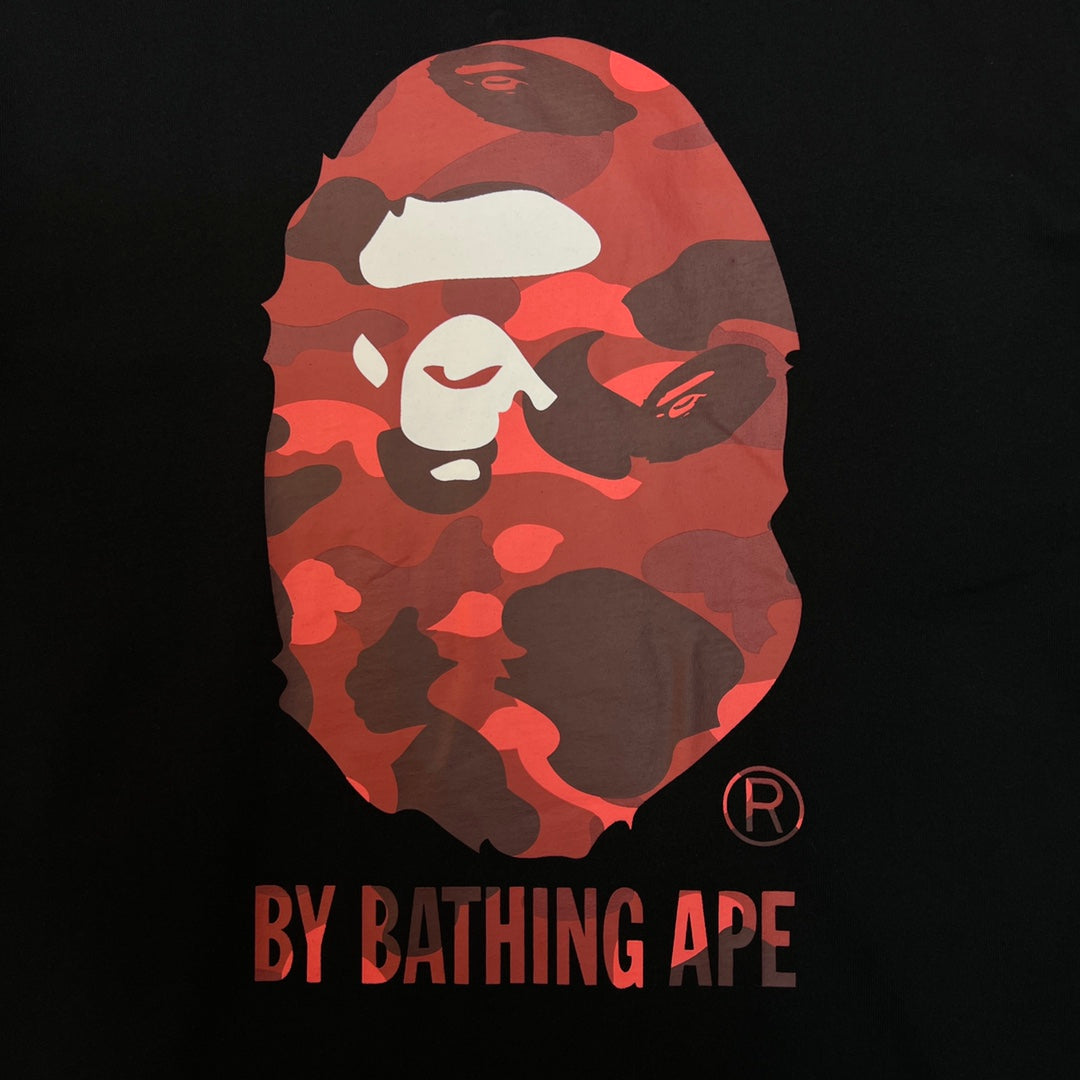 BAPE Red Color Camo By Bathing Tee