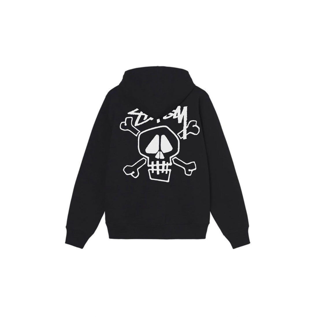 Stu$$y Skull & Bones Tee Pigment Dyed Graphic Printed Hoodie