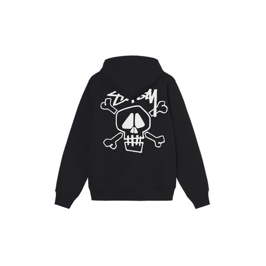 Stu$$y Skull & Bones Tee Pigment Dyed Graphic Printed Hoodie