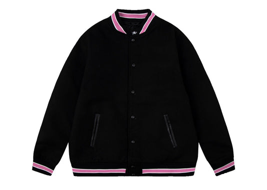 Stussy S Talk Melton Varsity Jacket