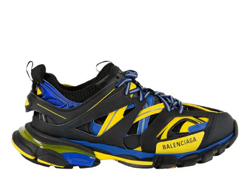 Balenciag* Track Trainer Black Yellow Blue
