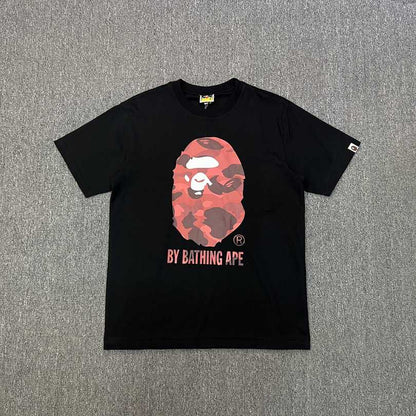 BAPE Red Color Camo By Bathing Tee