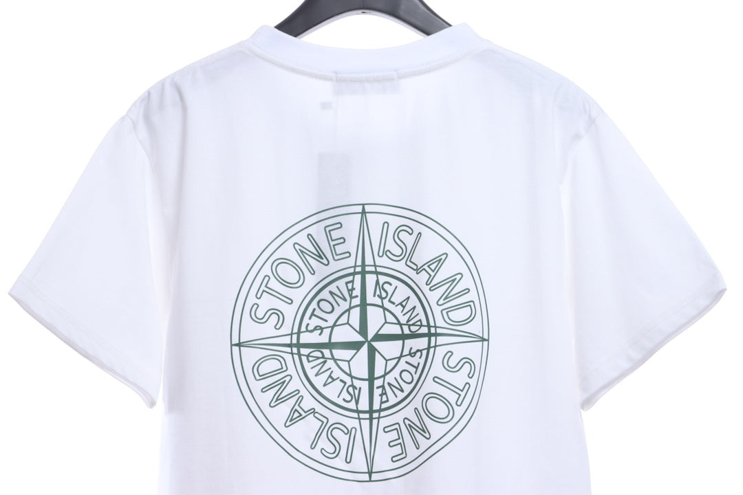 Stone Island Back Large Compass Logo Print Short Sleeves