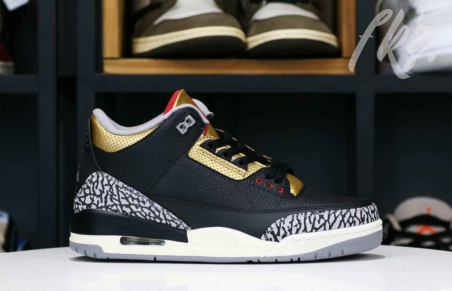 Air Jordan 3 Black Cement Gold 2022