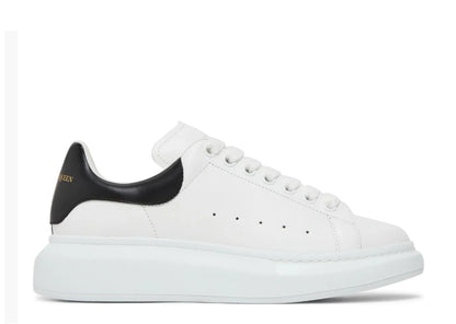 Alexander McQueen Oversized Sneaker  White Black (Black Leather Heel)