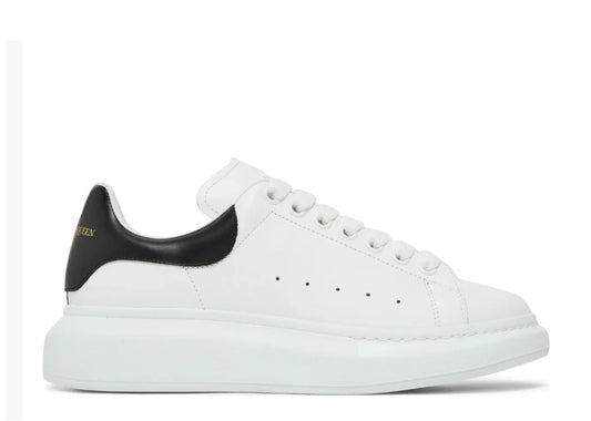 Alexander McQueen Oversized Sneaker  White Black (Black Leather Heel)