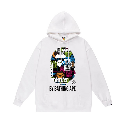 BAPE Ape Head cartoon graphic print hoodie TZ4LA1SU