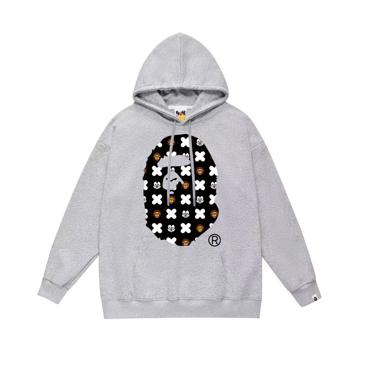 BAPE Ape Head cartoon graphic print hoodie GSB7OL65