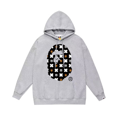 BAPE Ape Head cartoon graphic print hoodie GSB7OL65