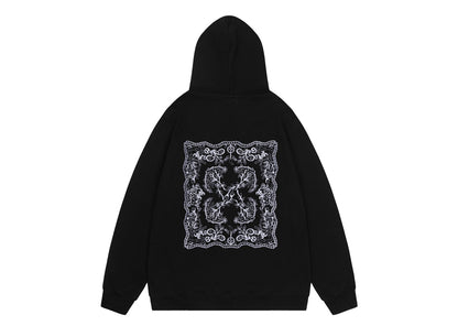 Off-White 24SS new embroidered graphic loose-fit hoodie