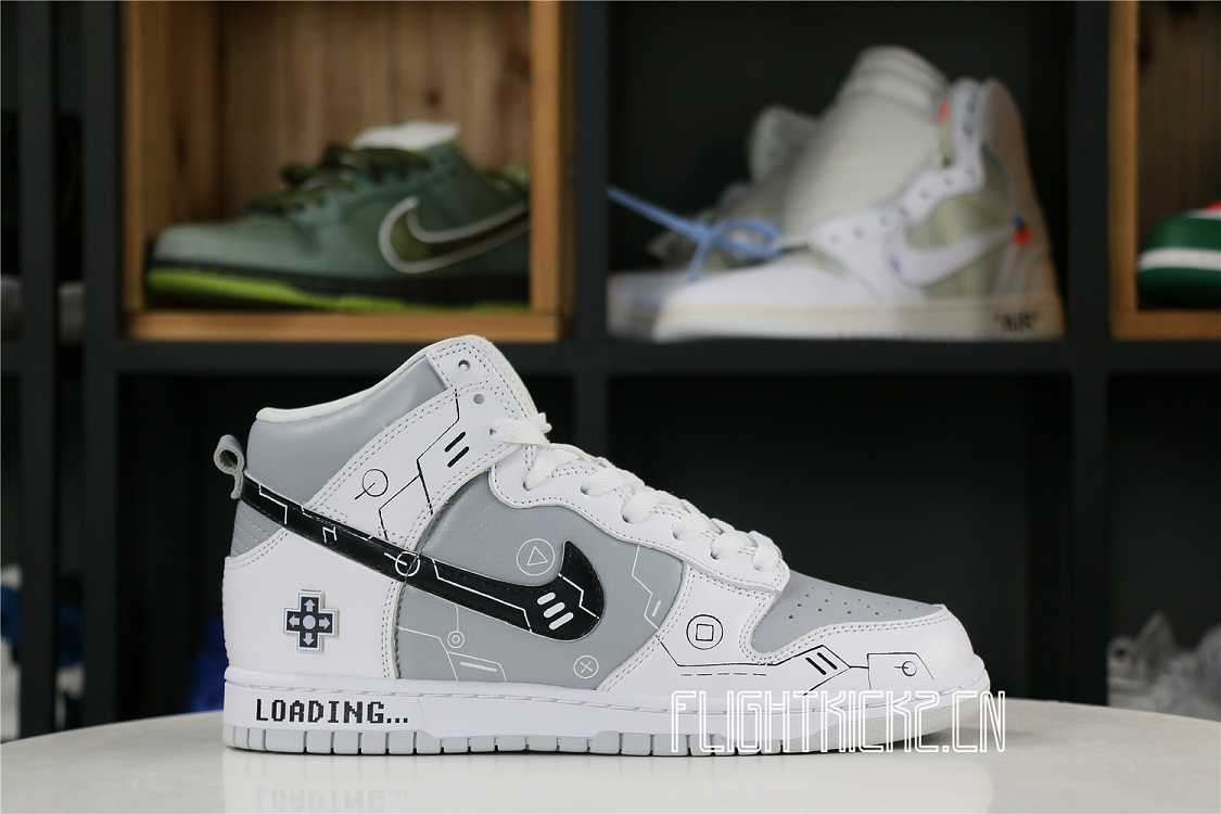 Nike Dunk High Video Game White Grey Black PS5 Loading