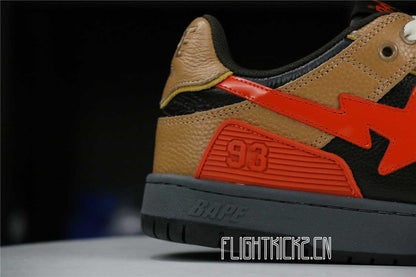 OFF-WHITE A Bathing Ape Bape SK8 Sta Brown Orange