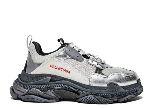 Balenciag* Triple S Trainer Silver Grey