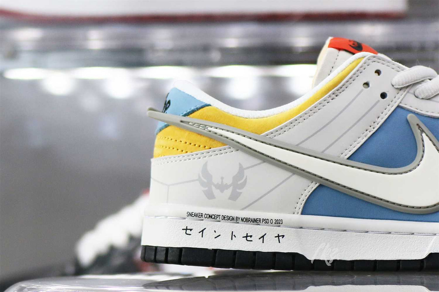 Nike SB Dunk Low & Athena Sail Blun White Grey