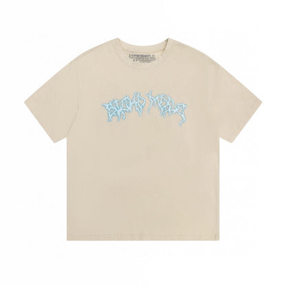 Travis Scott Letter lightning foam printing short sleeves