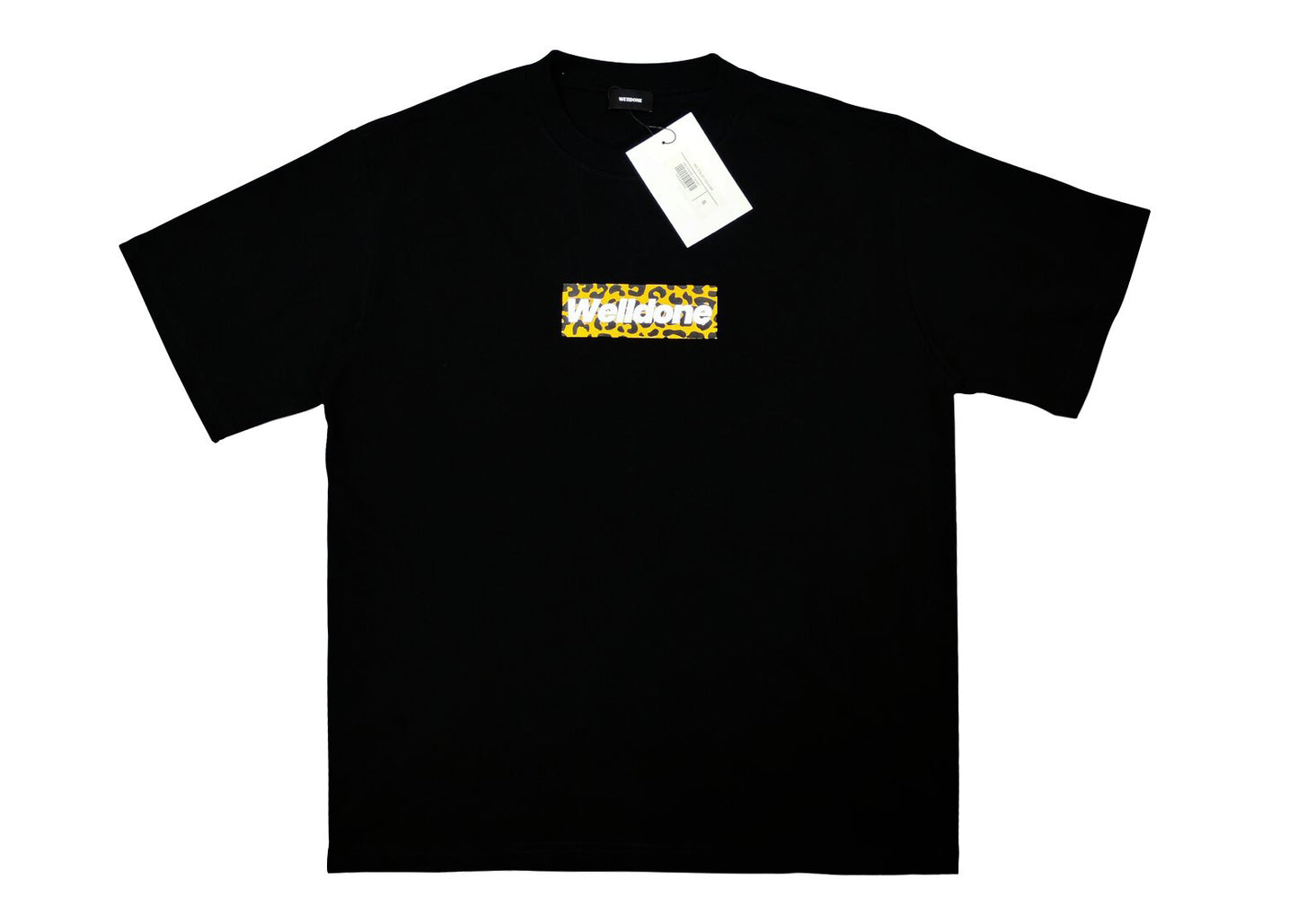 WE11D0NETRACK Leopard print Box Log T-Shirt
