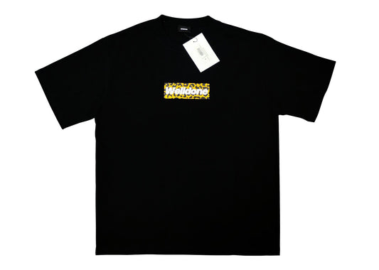 WE11D0NETRACK Leopard print Box Log T-Shirt