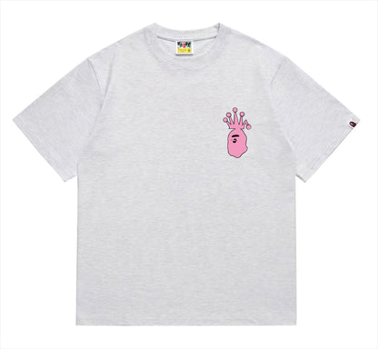 BAPEStuss! Pink Color logo lettering Tee