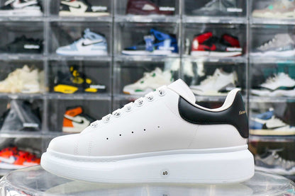 Alexander McQueen Oversized Sneaker  White Black (Black Leather Heel)