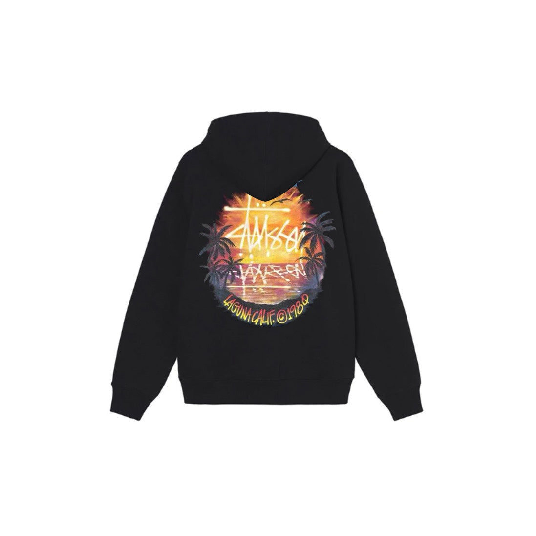 Stu$$y SS24 sunset palm tree scenic graphic print hoodie